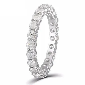 10k White Gold Moissanite Eternity Ring 2.3ct Total