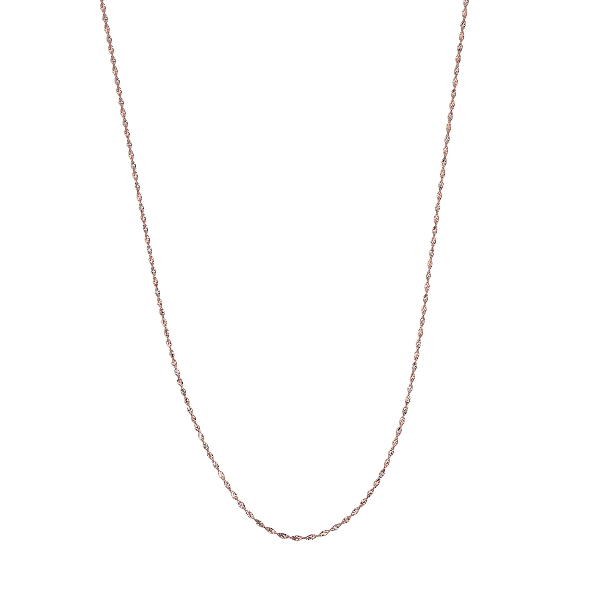 1.35mm Two-Tone Twisted Dorica Chain - 16"