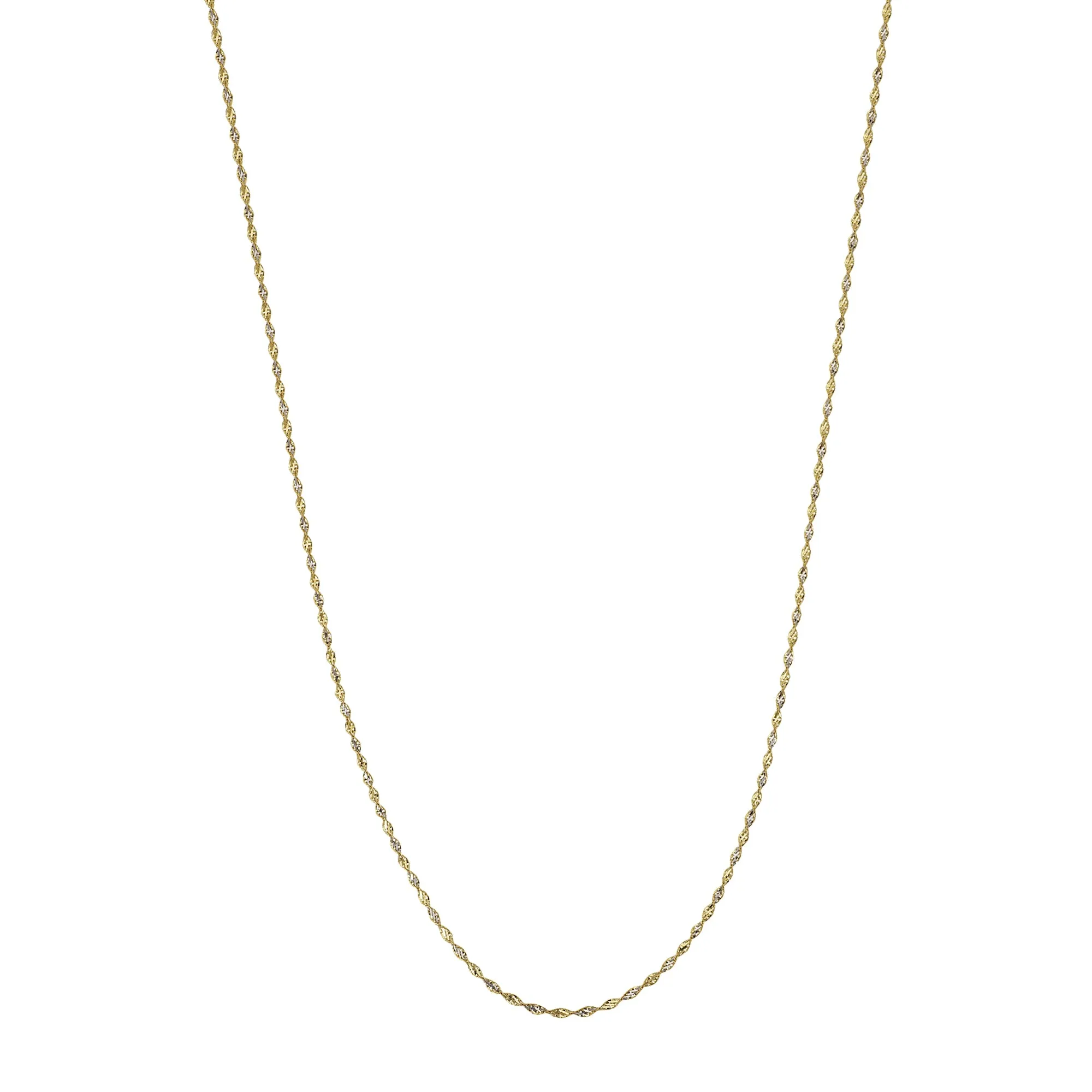 1.35mm Two-Tone Twisted Dorica Chain - 20"