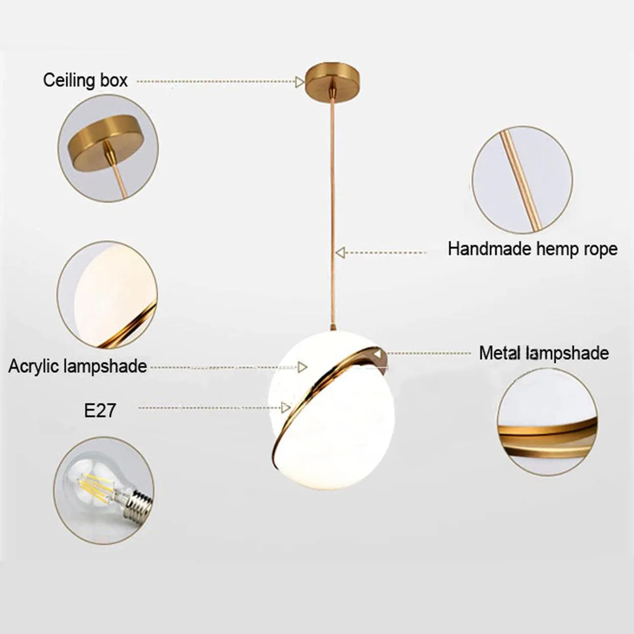 ANKUR CRESCENT MODERN GLOBE HANGING LIGHT