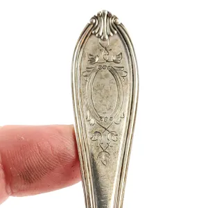 Antique Sterling Silver Engraved New Marathon Spoon Ring - Made to Order