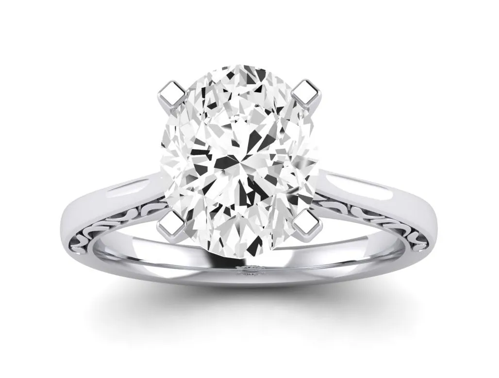 Astilbe - Oval Lab Diamond Engagement Ring (IGI Certified)