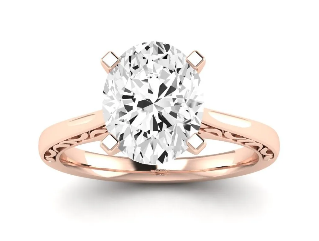 Astilbe - Oval Lab Diamond Engagement Ring (IGI Certified)