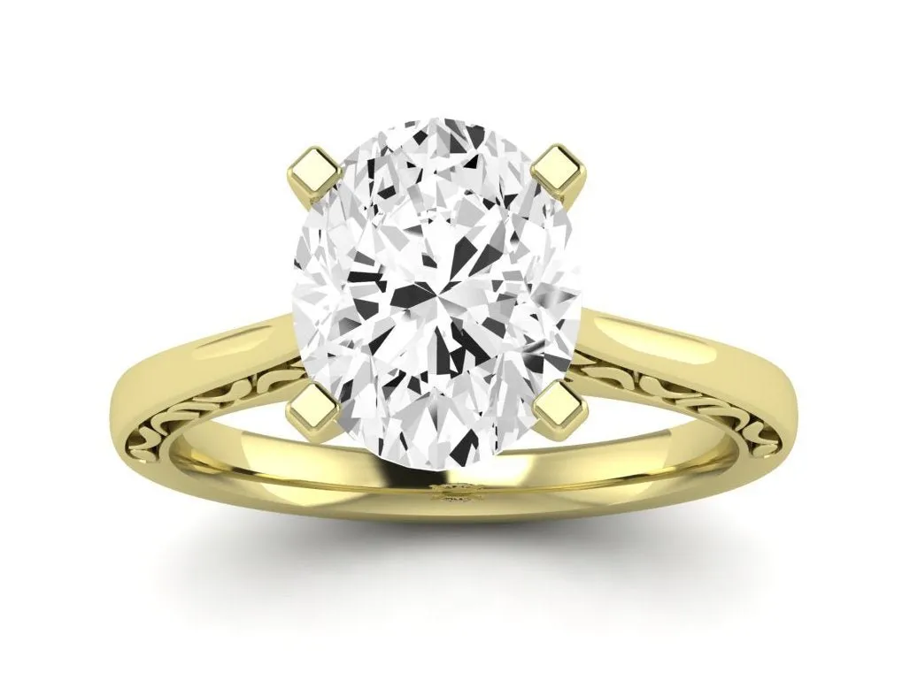 Astilbe - Oval Lab Diamond Engagement Ring (IGI Certified)