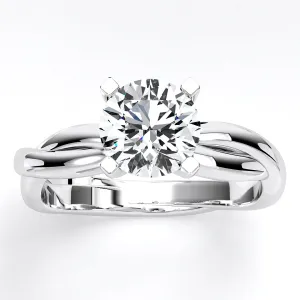 Baneberry - Round Moissanite Engagement Ring