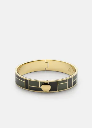 Bangle | Block Enamel | Camo Green