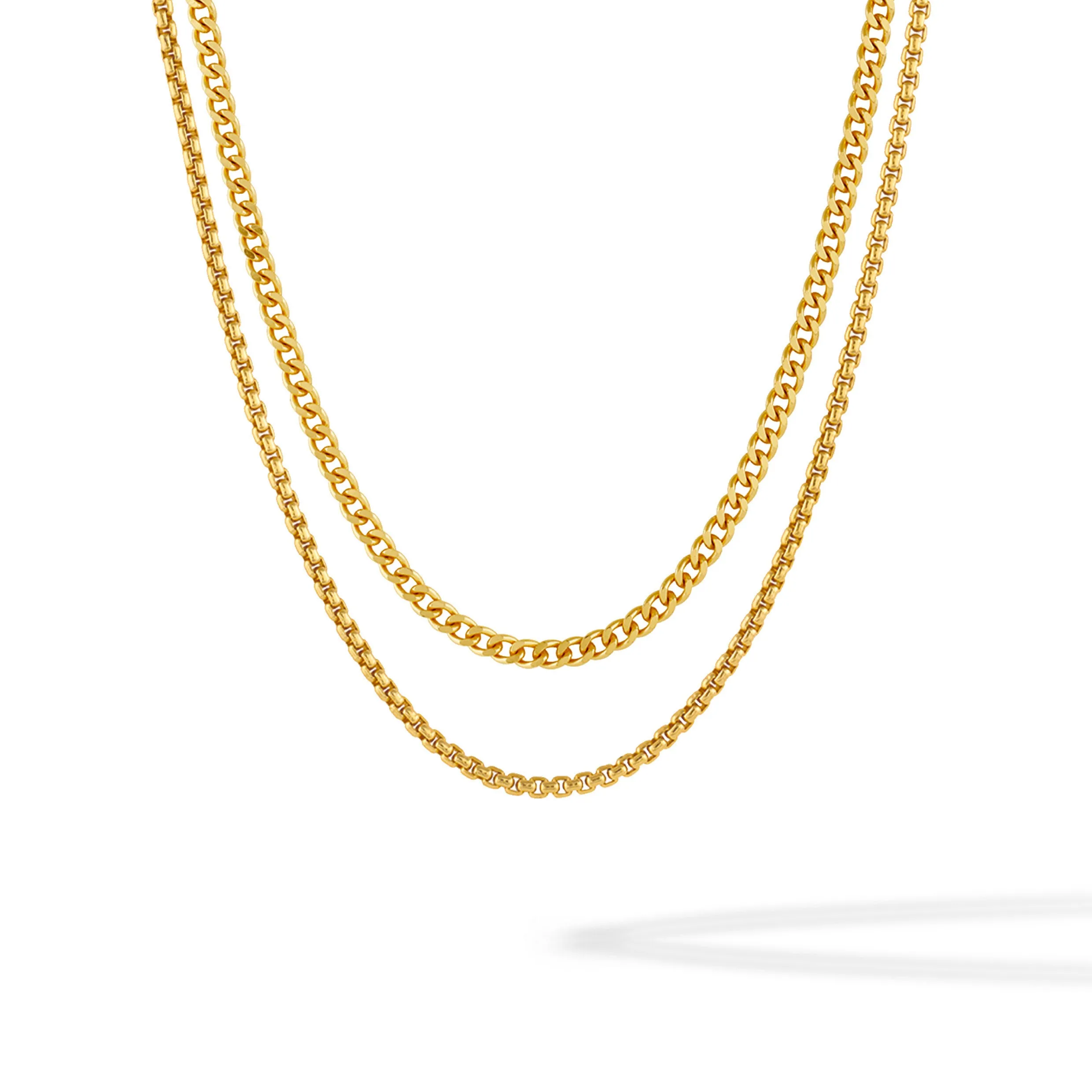 Chain Necklace Set - Gold