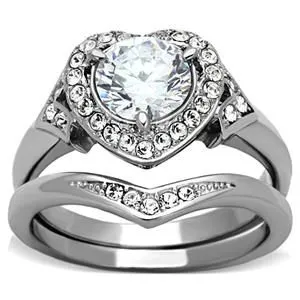 CJG2263 Stainless Steel AAA Grade CZ Ring