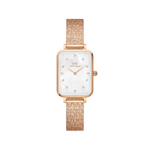 Daniel Wellington Quadro 20x26 Lumine Rose Gold Mother of Pearl White Watch