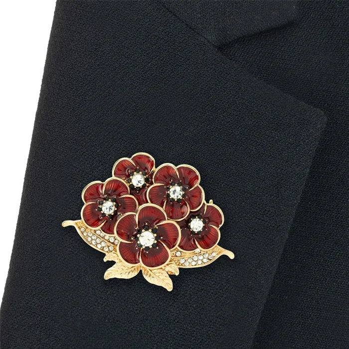 Elizabeth 5 Poppy Brooch