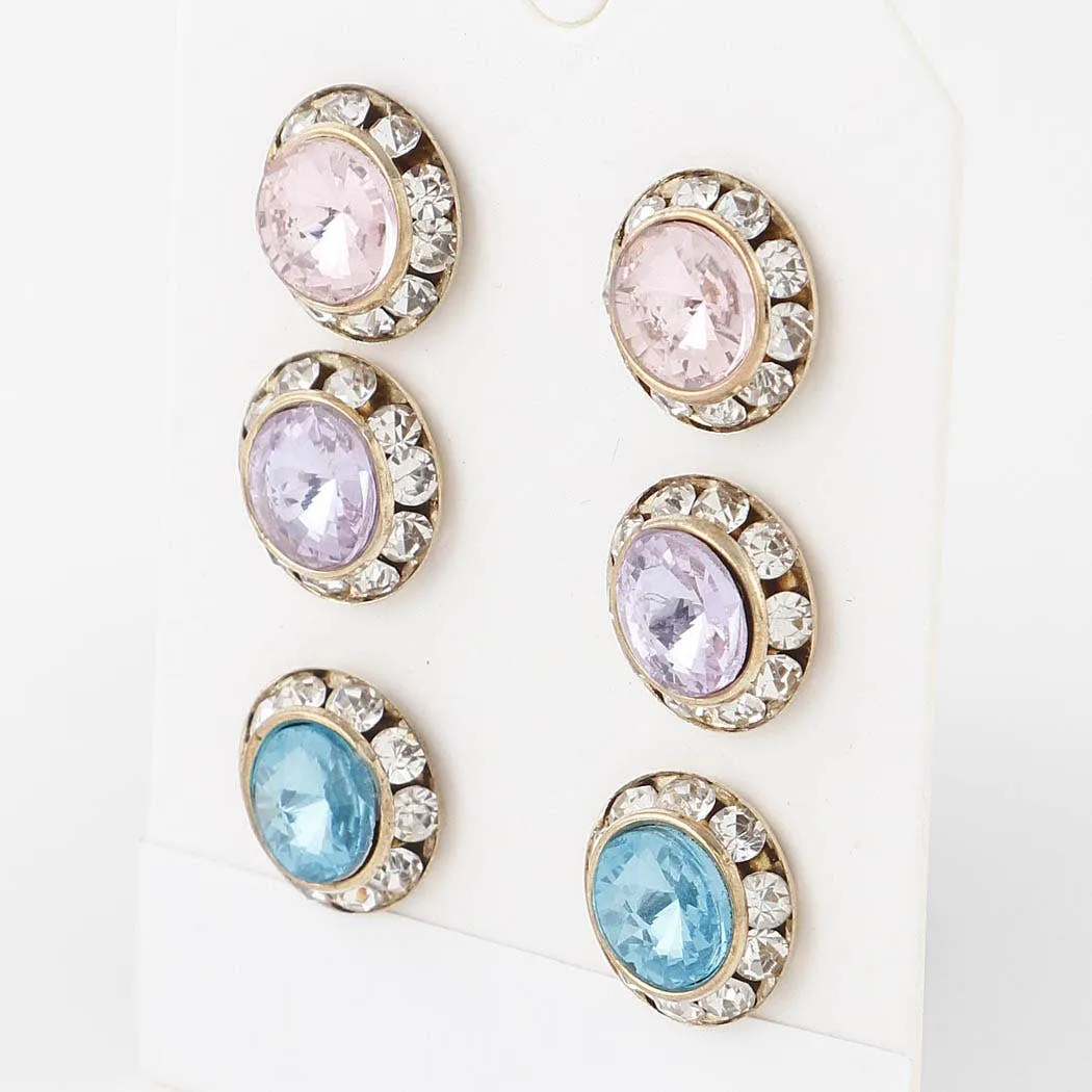 Jeweled Stud Earrings