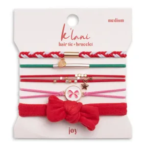 K'LANI HAIR TIE BRACELETS JOY HOLIDAY COLLECTION