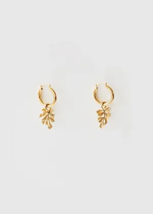 Leaves Hoop Earrings