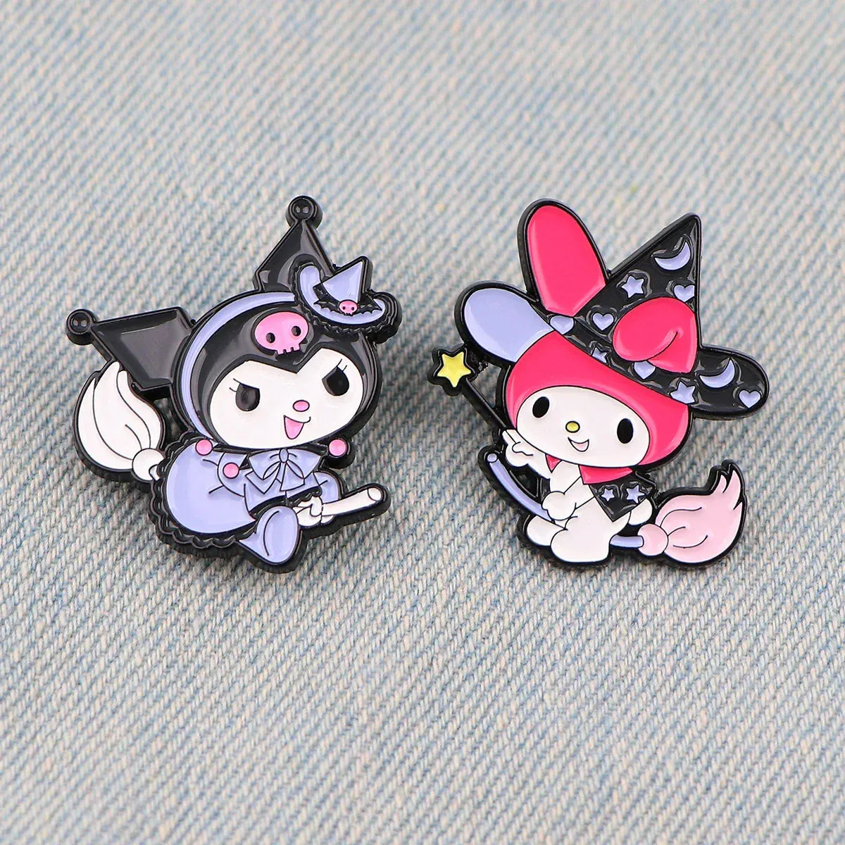 Little Witchy Melody & Kuromi Enamel Pin