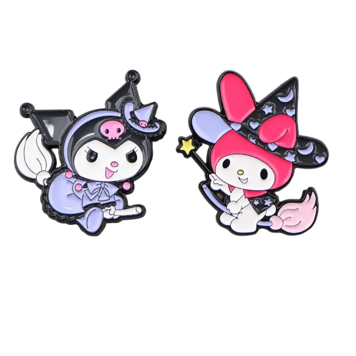 Little Witchy Melody & Kuromi Enamel Pin