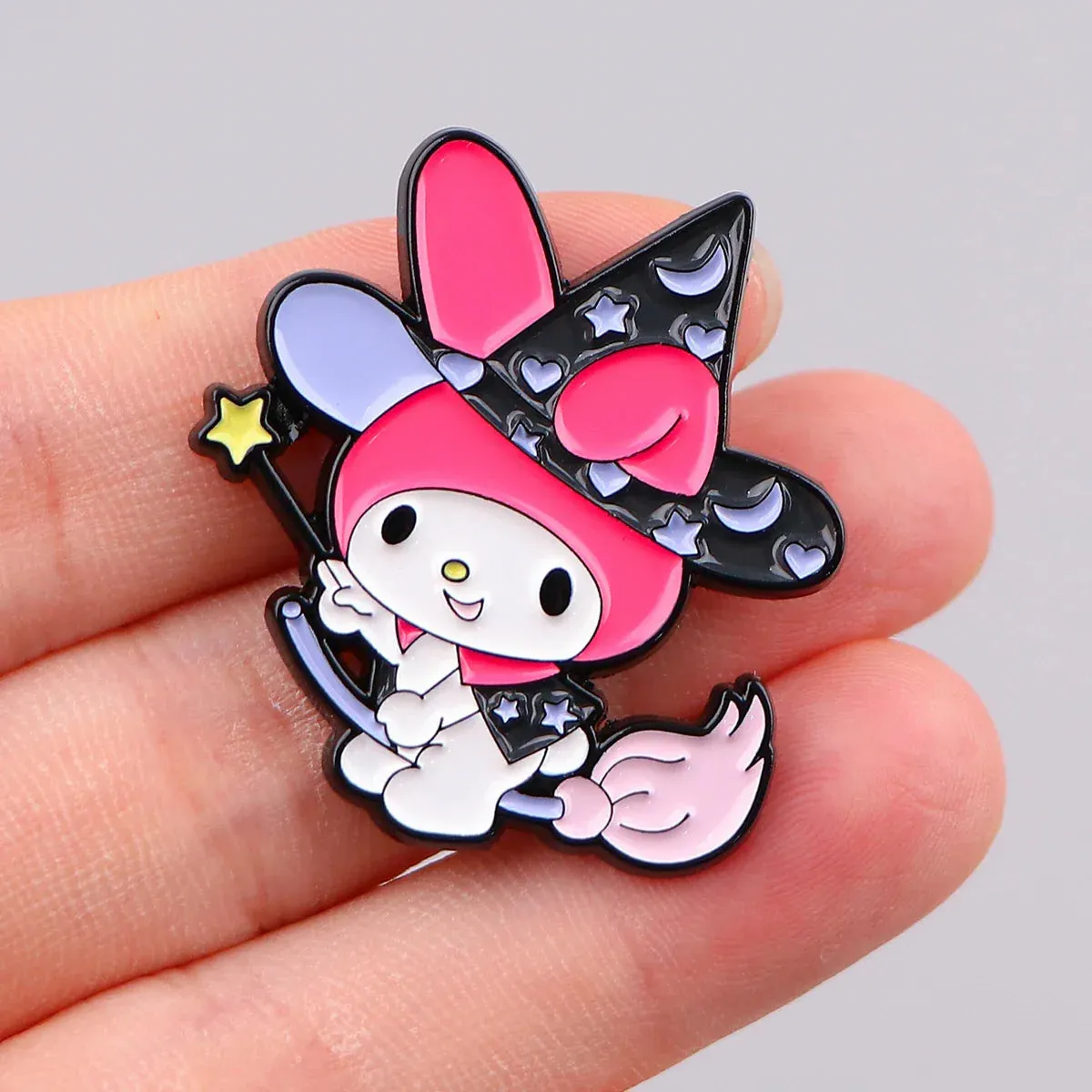 Little Witchy Melody & Kuromi Enamel Pin