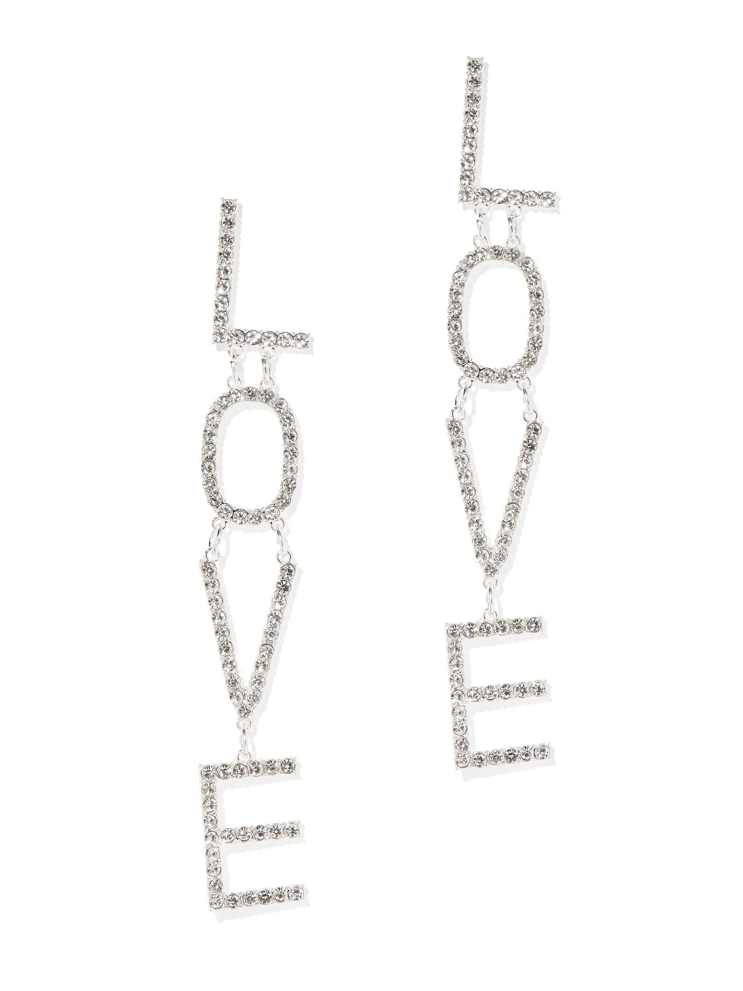 'Love' Linear Drop Earring