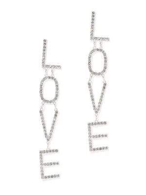 'Love' Linear Drop Earring