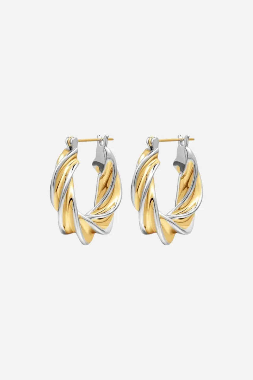 LUV AJ Perry Two-Tone Hoops Multi