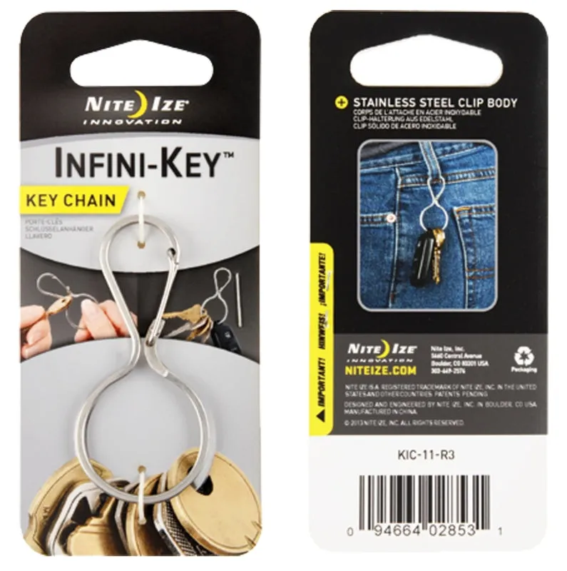 Nite Ize INFINI-KEY KIC-11-R3 Key Chain, 1.16 in Ring, Stainless Steel Case :CD: QUANTITY: 1