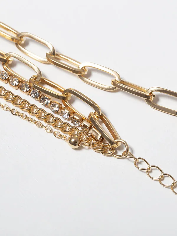 Original Simple Rhinestone Chains Bracelet