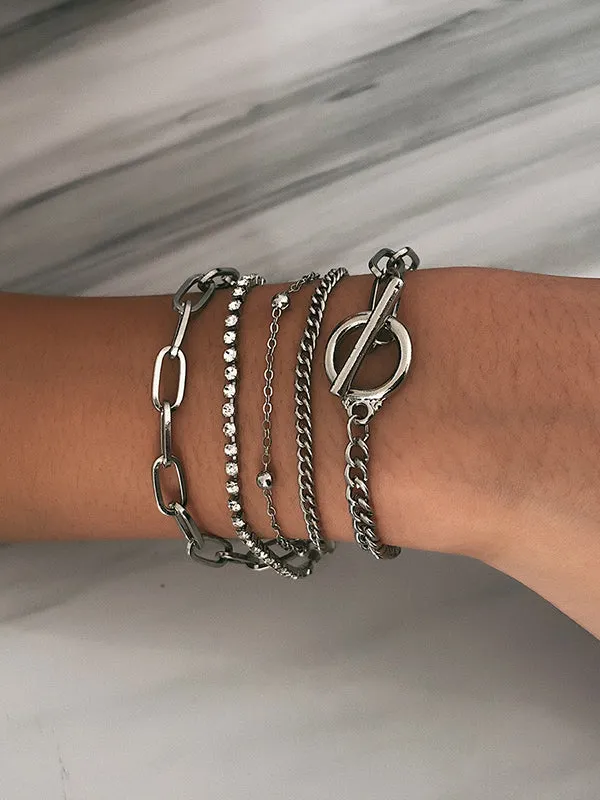 Original Simple Rhinestone Chains Bracelet