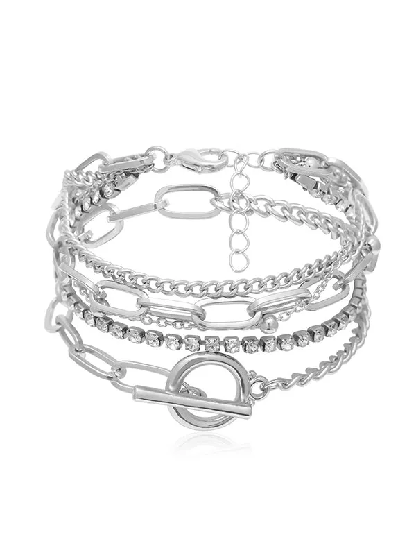 Original Simple Rhinestone Chains Bracelet