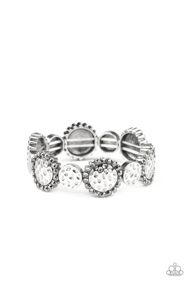 Paparazzi Bracelet ~ Mixed Up Metro - Silver