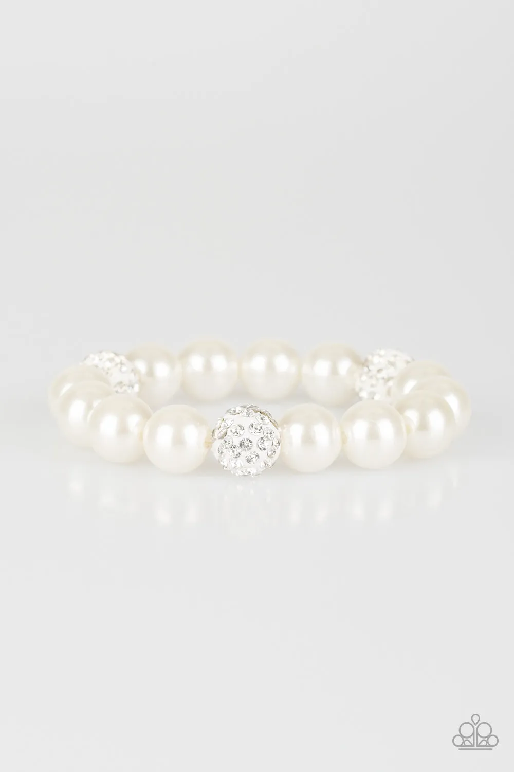 Paparazzi Cake Walk - White Pearl Bracelet