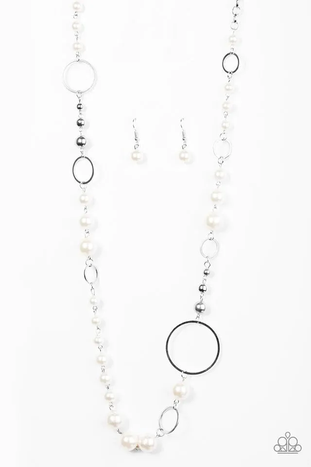 Paparazzi Necklace ~ Lady Etiquette - White