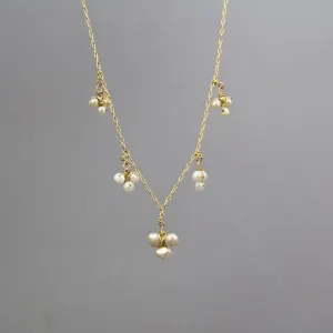 Pearl Cluster Necklace