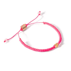 Pink Heart Cord Bracelet