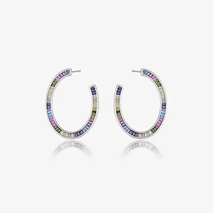 Prismatic Elegance Hoops