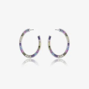 Prismatic Elegance Hoops