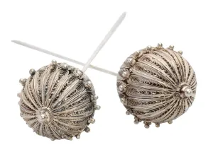 Puffs of Silver - Filigree Pins in Original Box