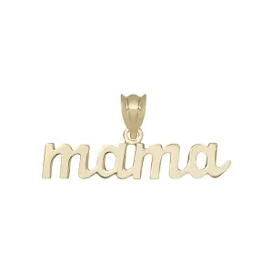 "Mama" Pendant Solid 10K Yellow Gold