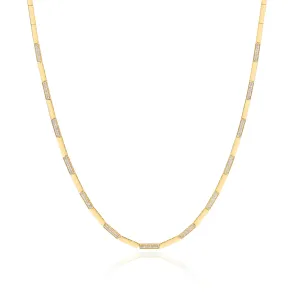 Radiant Diamond Bars Necklace