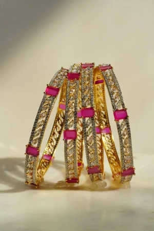 Sanya - AD Bangles (Set of 4)