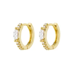 SHIMMERING MARQUISE HOOPS