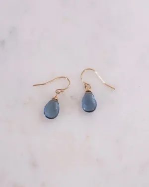 Siberian Blue Quartz Simple Earrings