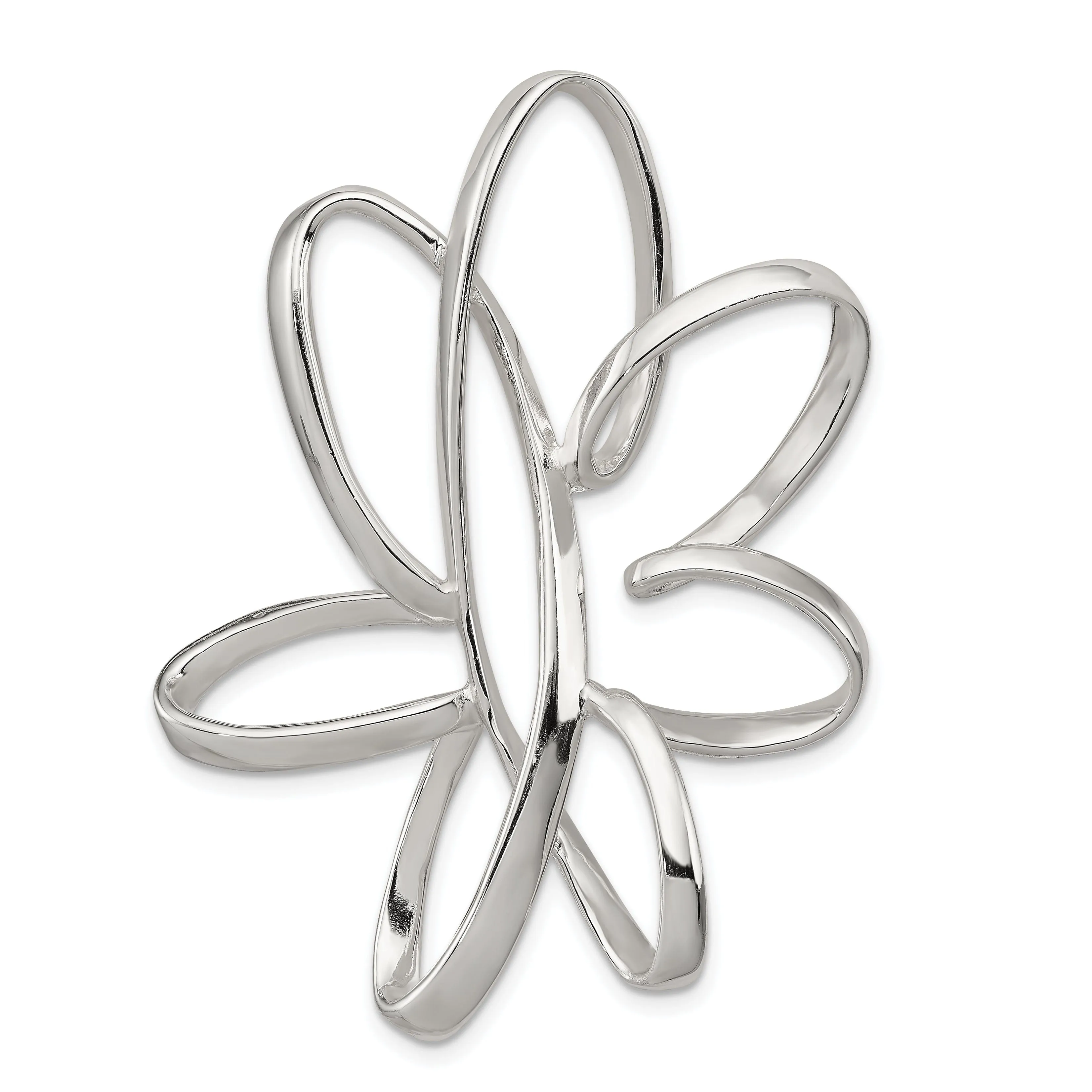 Sterling Silver Stylish Flower Pendant