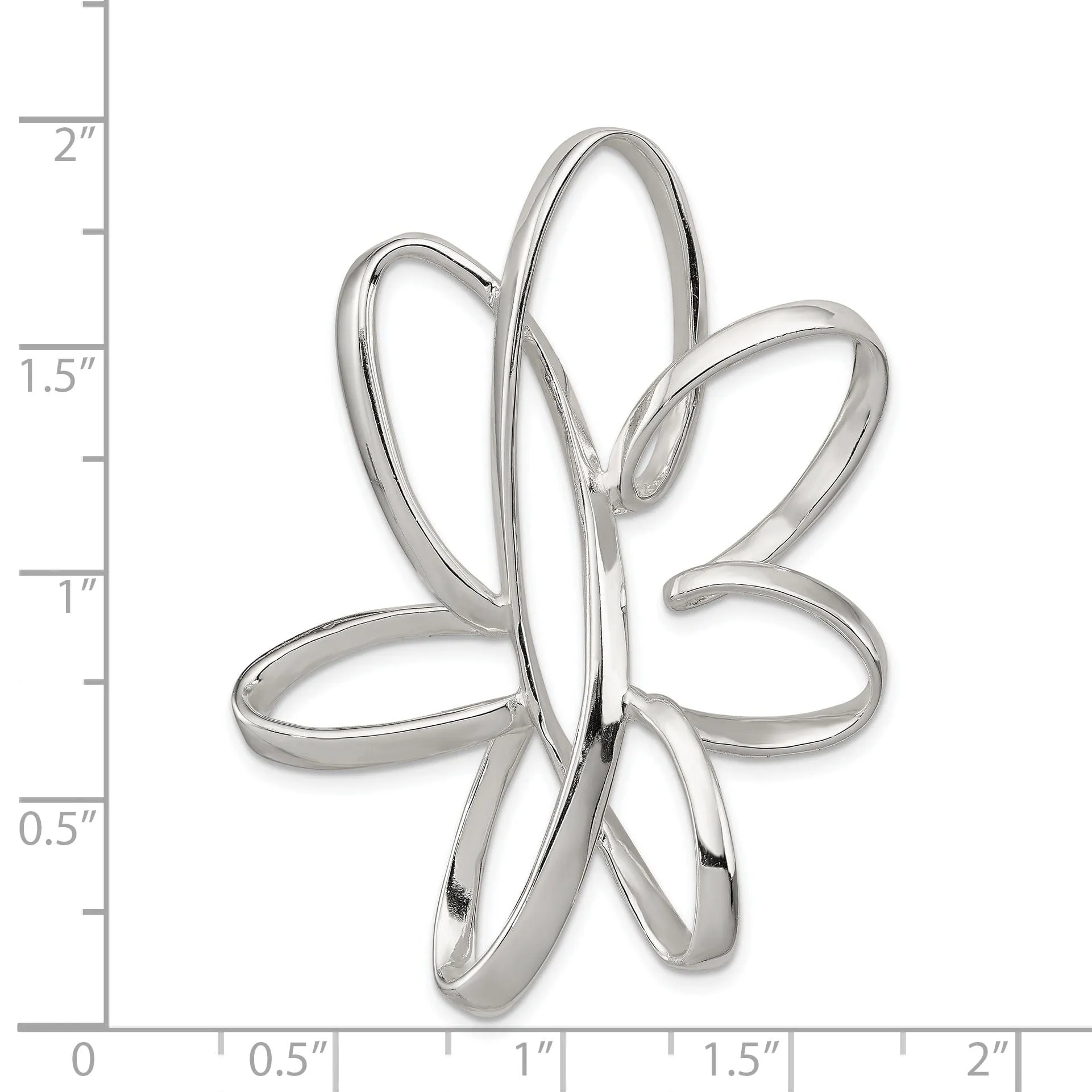 Sterling Silver Stylish Flower Pendant