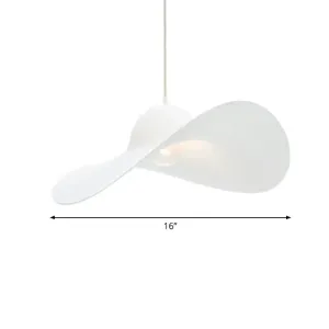 Stylish Wide-Brimmed Hat Pendant Lamp for Minimalist Living Room Decor