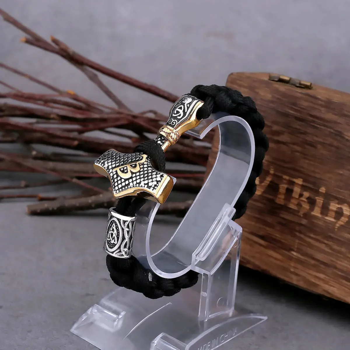 Vintage Simple Thor's Hammer Viking Bracelet