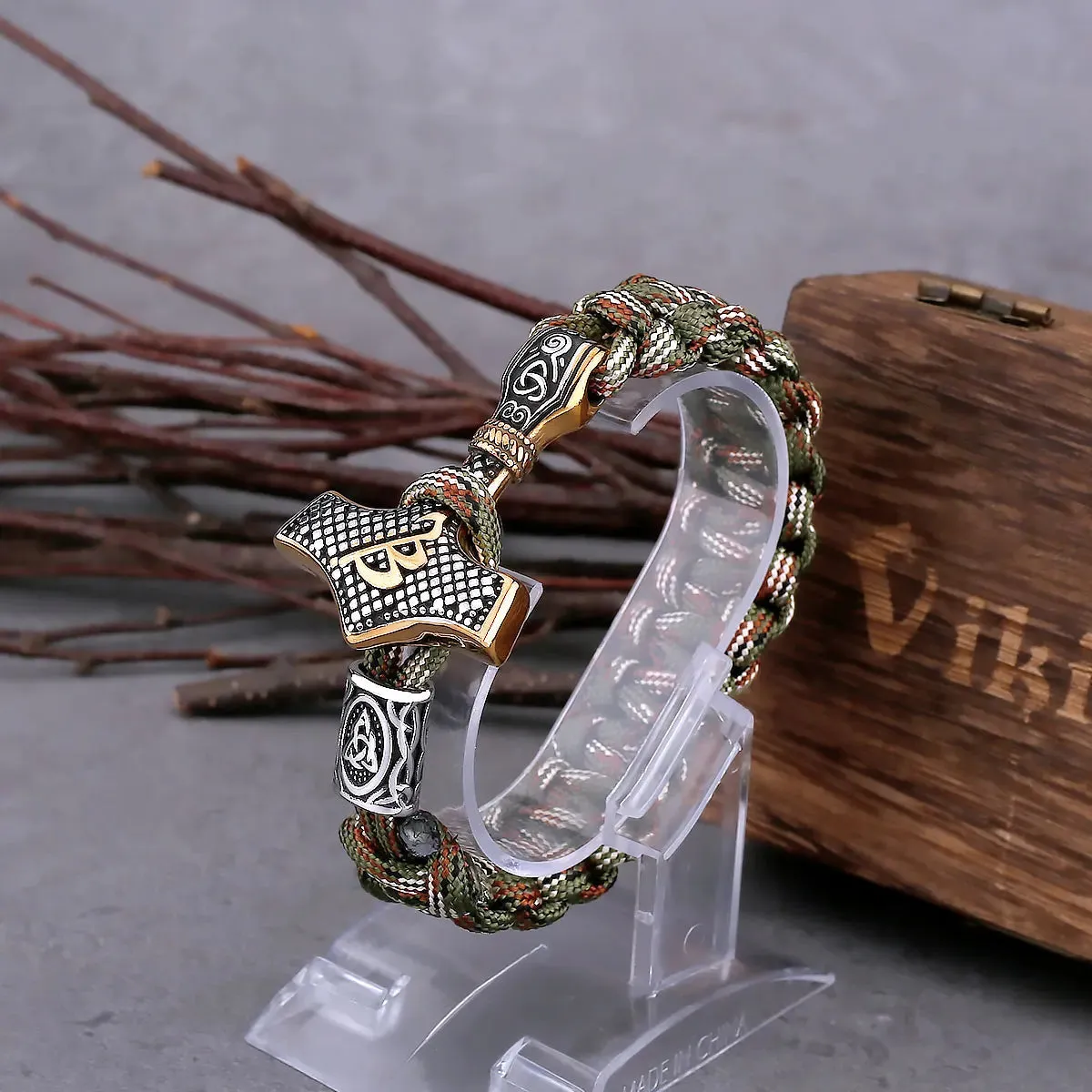 Vintage Simple Thor's Hammer Viking Bracelet