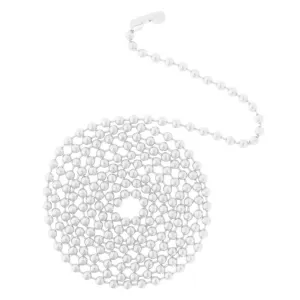 Westinghouse 7705100 3 Feet Beaded Chain with Connector White Plastic